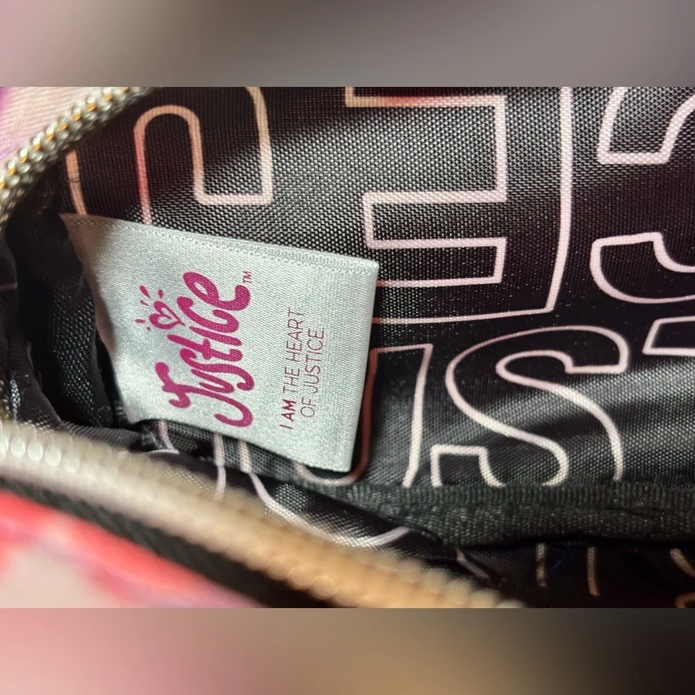 Justice tie dye pencil case pink and purple